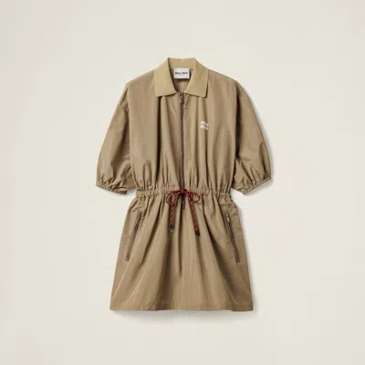 MIU MIU TECHNICAL FABRIC DRESS
