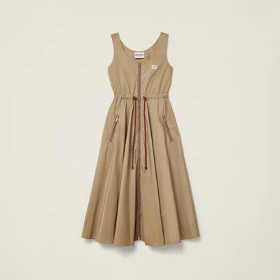 MIU MIU TECHNICAL FABRIC MAXI-DRESS