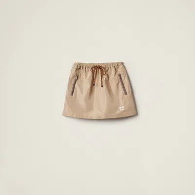 MIU MIU TECHNICAL FABRIC MINISKIRT