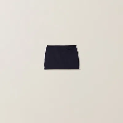 MIU MIU TECHNICAL YARN MINISKIRT