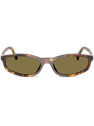 MIU MIU TORTOISESHELL-EFFECT SUNGLASSES