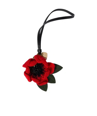 MIU MIU MIU MIU TRICK FLORAL APPLIQUÉ KEY HOLDER