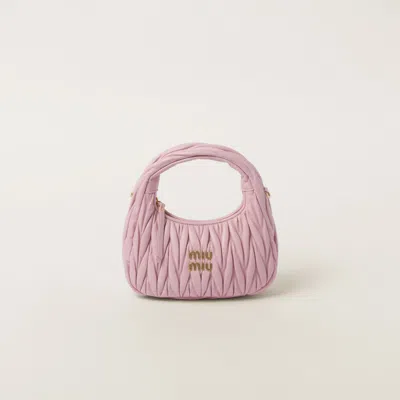 MIU MIU WANDER MATELASSÉ NAPPA LEATHER HOBO BAG