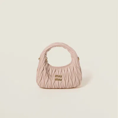 MIU MIU WANDER MATELASSÉ NAPPA LEATHER HOBO BAG
