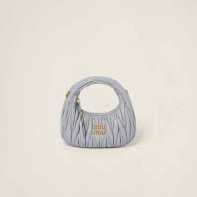 MIU MIU WANDER MATELASSÉ NAPPA LEATHER HOBO MINI-BAG