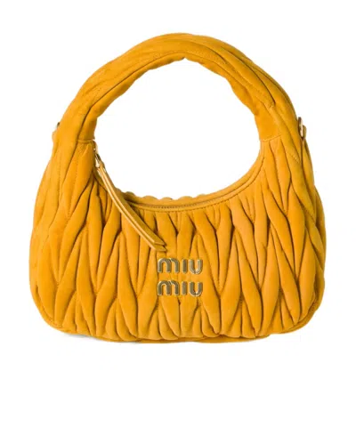 MIU MIU WANDER MATELASSÉ SUEDE BAG