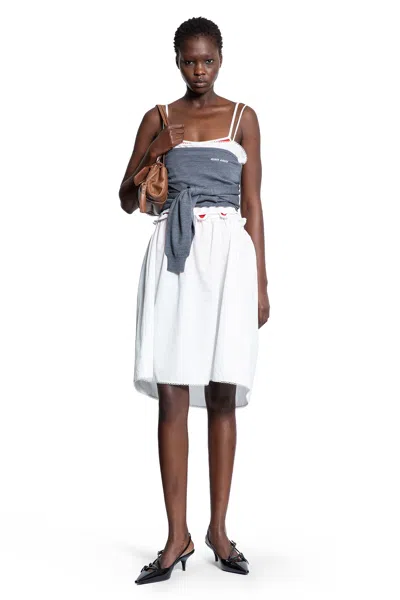 MIU MIU SLUBBED POPLIN DRESS