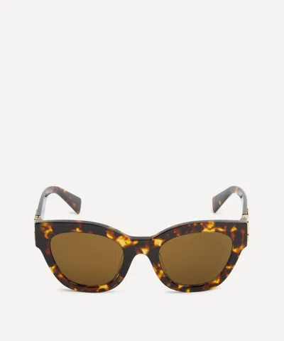 MIU MIU MIU MIU WOMEN'S BUTTERFLY HAVANA ACETATE SUNGLASSES