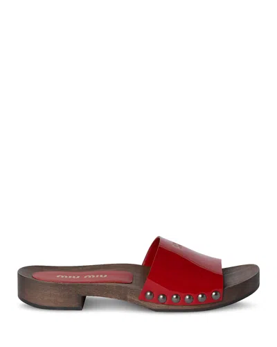 MIU MIU WOMEN'S CLOG SLIDE SANDALS