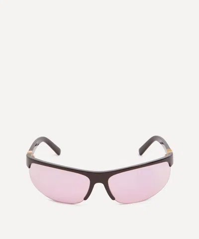 MIU MIU MIU MIU WOMEN'S CURVED ACETATE SUNGLASSES