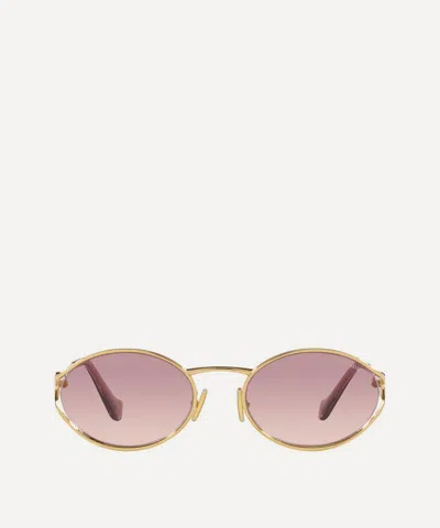 MIU MIU MIU MIU WOMEN'S OVAL SUNGLASSES