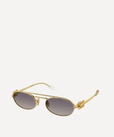 MIU MIU MIU MIU WOMEN'S OVAL SUNGLASSES