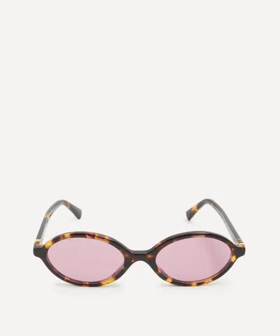 MIU MIU MIU MIU WOMEN'S OVAL SUNGLASSES
