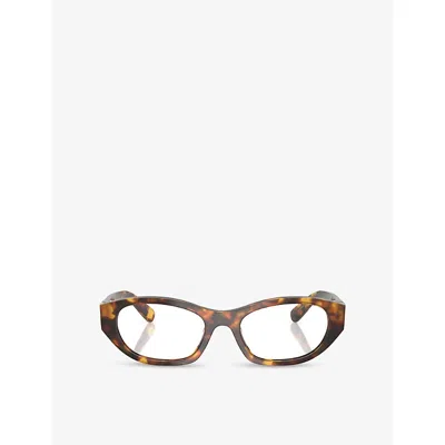 MIU MIU WOMENS BROWN MU 03WV TORTOISESHELL ACETATE EYEGLASSES