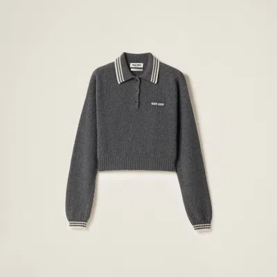 MIU MIU WOOL AND CASHMERE POLO SWEATER