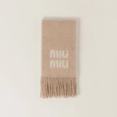 MIU MIU WOOL AND MOHAIR SCARF