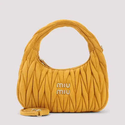 MIU MIU WOMEN YELLOW WANDER CROSSBODY BAG, ONESIZE LUXURY SHOULDER BAGS FOR WOMEN DARVEYS