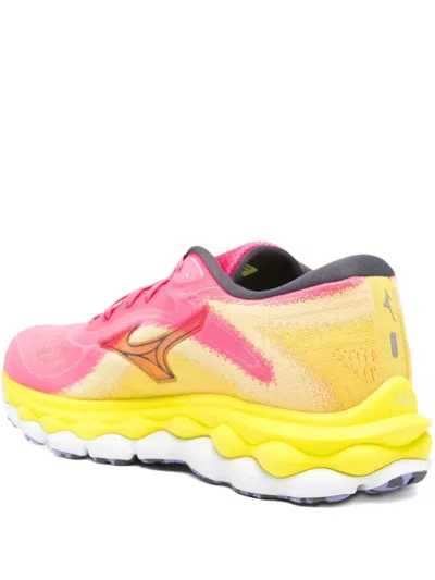MIZUNO WAVE SKY 7 COLOUR-BLOCK KNITTED TRAINERS