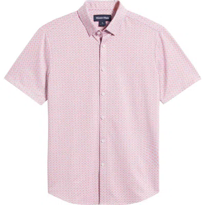 MIZZEN + MAIN MIZZEN+MAIN HALYARD TRIM FIT CHECK SHORT SLEEVE BUTTON-UP SHIRT