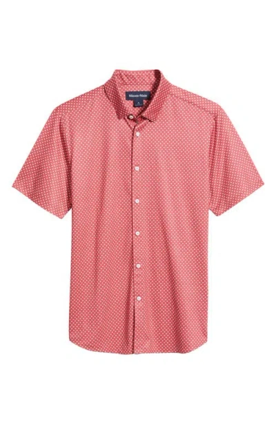 MIZZEN + MAIN MIZZEN+MAIN HALYARD TRIM FIT SHORT SLEEVE BUTTON-UP SHIRT