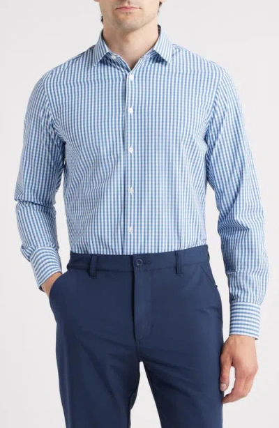 MIZZEN + MAIN MIZZEN+MAIN LEEWARD TRIM FIT CHECK BUTTON-UP SHIRT