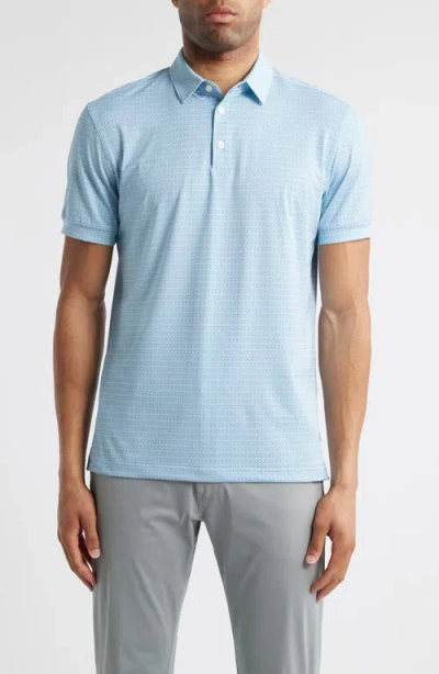 MIZZEN + MAIN MIZZEN+MAIN VERSA TRIM FIT GEO PRINT PERFORMANCE GOLF POLO