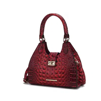 MKF COLLECTION BY MIA K AVA FAUX CROCODILE-EMBOSSED VEGAN LEATHER WOMEN'S TOTE