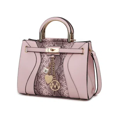 MKF COLLECTION BY MIA K CASSIA SNAKE EMBOSSED VEGAN LEATHER WOMEN'S SATCHEL BAG BY MIA K