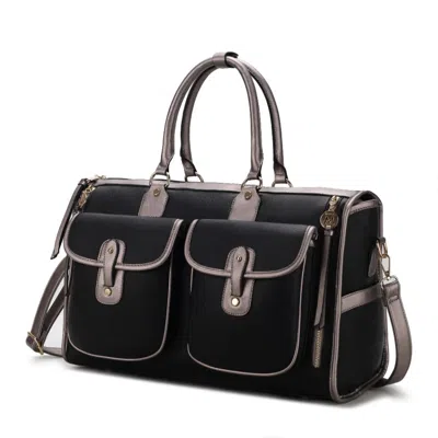 MKF COLLECTION BY MIA K GENEVIEVE COLOR BLOCK VEGAN LEATHER WOMEN'S DUFFLE BAG