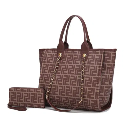 MKF COLLECTION BY MIA K MARLENE VEGAN LEATHER WOMEN'S TOTE BAG WITH WALLET- 2 PIECES