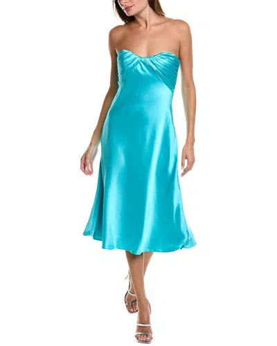 ML MONIQUE LHUILLIER IMARA SATIN MIDI DRESS