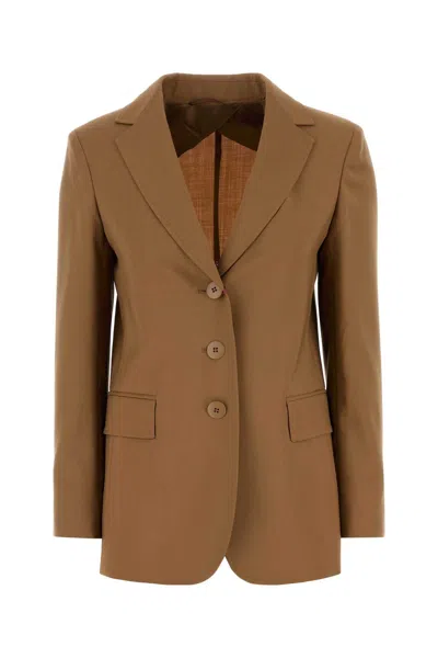 MM STUDIO MM STUDIO CAMEL WOOL BLEND NICE BLAZER