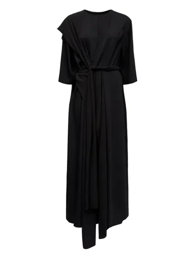 MM6 MAISON MARGIELA ASYMMETRIC MIDI DRESS