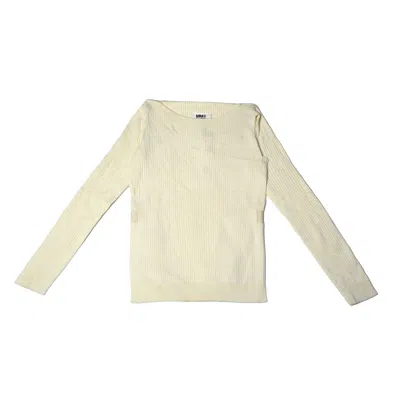 MM6 MAISON MARGIELA MM6 MAISON MARGIELA BATEAU NECKLINE SWEATER BEIGE