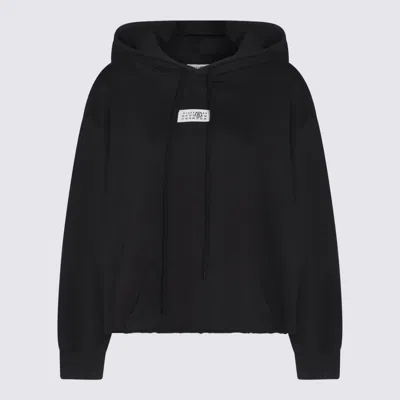 MM6 MAISON MARGIELA BLACK COTTON SWEATSHIRT