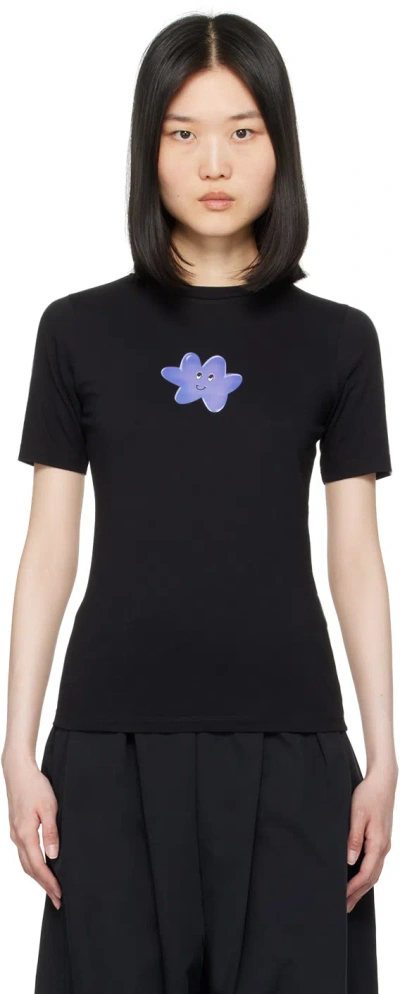 MM6 MAISON MARGIELA BLACK GRAPHIC T-SHIRT