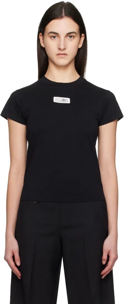 MM6 MAISON MARGIELA BLACK LOGO T-SHIRT