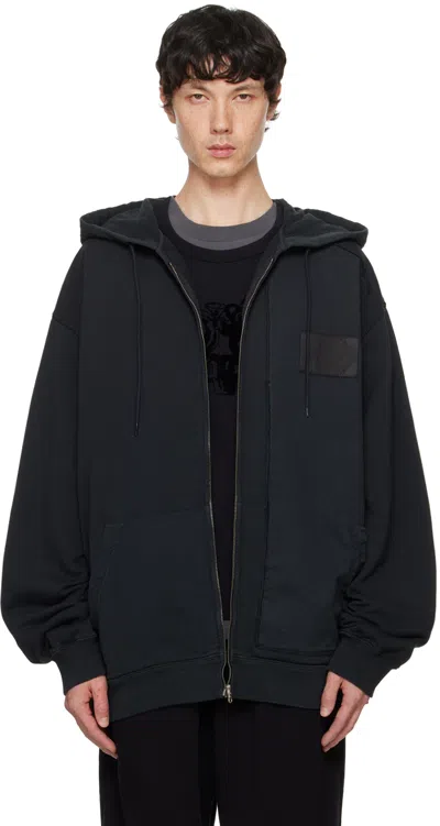 MM6 MAISON MARGIELA BLACK ZIP HOODIE