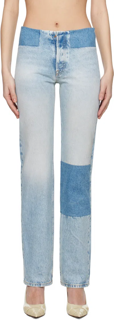 MM6 MAISON MARGIELA BLUE PATCHWORK JEANS