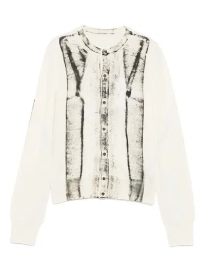 MM6 MAISON MARGIELA CARDIGAN-PRINT JUMPER