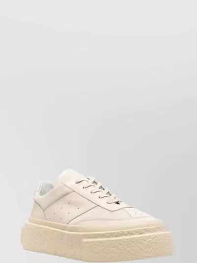 MM6 MAISON MARGIELA CHUNKY SOLE CALFSKIN SNEAKERS