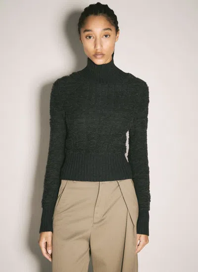MM6 MAISON MARGIELA CROPPED TURTLENECK SWEATER