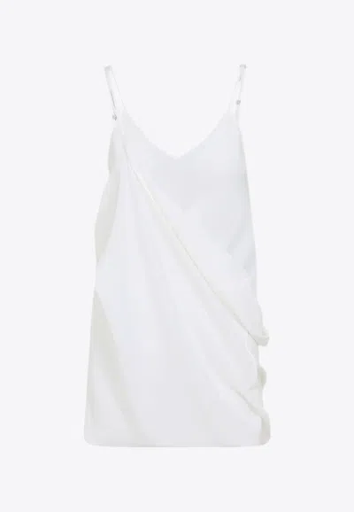MM6 MAISON MARGIELA DRAPED SILK MINI DRESS