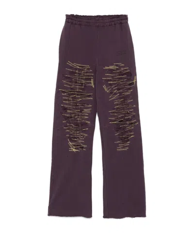 MM6 MAISON MARGIELA MM6 MAISON MARGIELA NUMBERS-MOTIF WIDE-LEG TRACK PANTS
