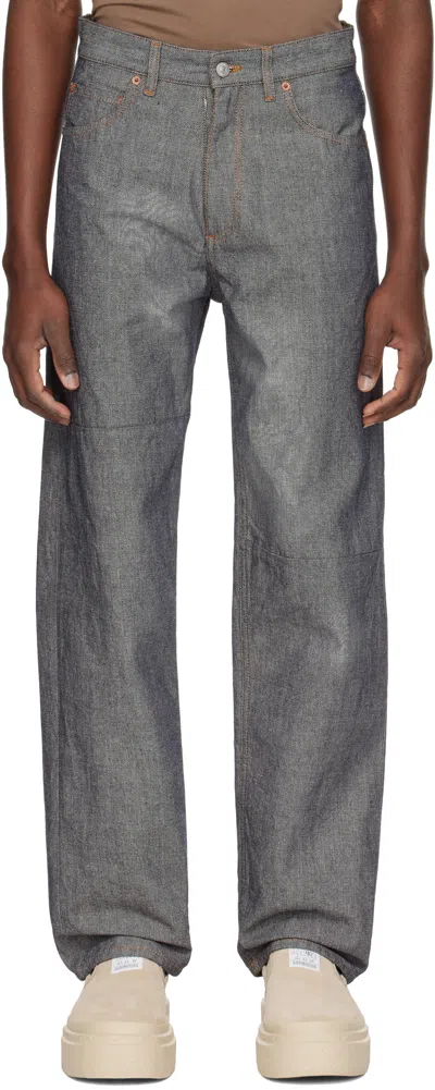 MM6 MAISON MARGIELA GRAY STRAIGHT-LEG JEANS