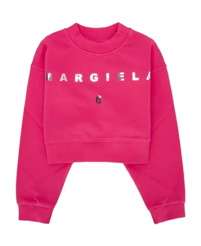 MM6 MAISON MARGIELA MM6 MAISON MARGIELA KIDS LOGO PRINTED CREWNECK SWEATSHIRT