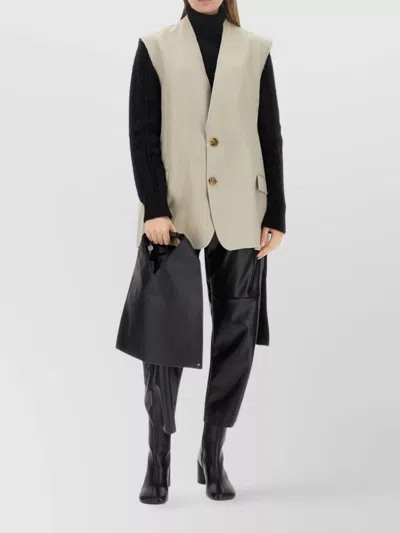 MM6 MAISON MARGIELA LONGLINE VEST SLEEVELESS FRONT POCKETS