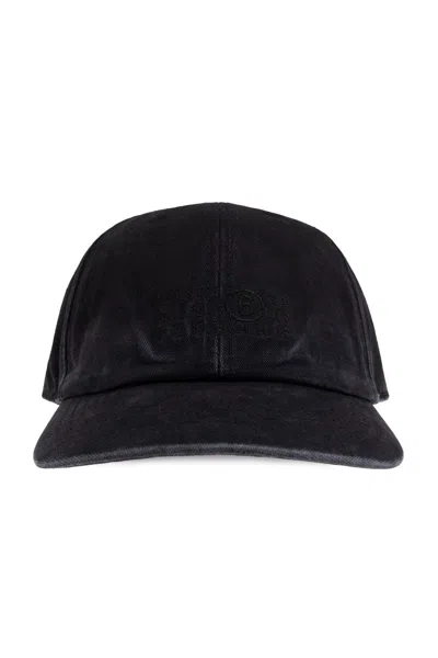 MM6 MAISON MARGIELA NUMBERS-EMBROIDERED CURVED PEAK CAP