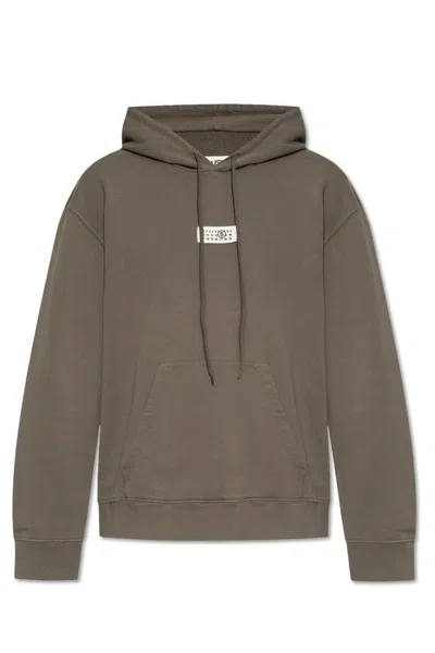 MM6 MAISON MARGIELA NUMBERS-MOTIF DRAWSTRING HOODIE