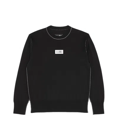 MM6 MAISON MARGIELA MM6 MAISON MARGIELA LOGO PATCH CREWNECK JUMPER